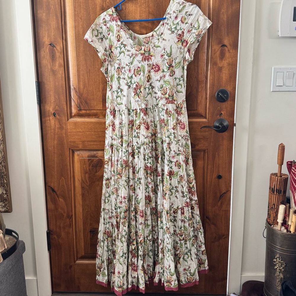 Beautiful Indian cotton gauze flowy dress Kara dress soft surroundings - Picture 8 of 12